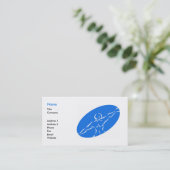 Vorlage für die Fitness Business Card - blau Visitenkarte (Stehend Vorderseite)