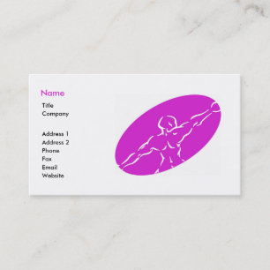 Vorlage für die Fitness Business Card - Magenta Visitenkarte