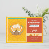 Vorlage für die Flyer der Oktoberfest-Party Einlad (Stehend Vorderseite)