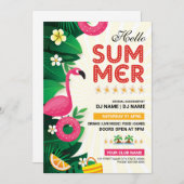 Vorlage für die Flyer der Summer Party Einladung (Vorne/Hinten)