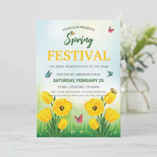 Vorlage für die Flyer-Frühjahrsvorgabe (Stehend Vorderseite)