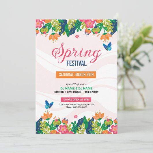 Vorlage für die Flyer-Frühjahrsvorgabe (Stehend Vorderseite)