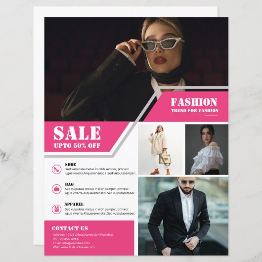 Vorlage für die Flyer-Werbeaktion (Vorne/Hinten)