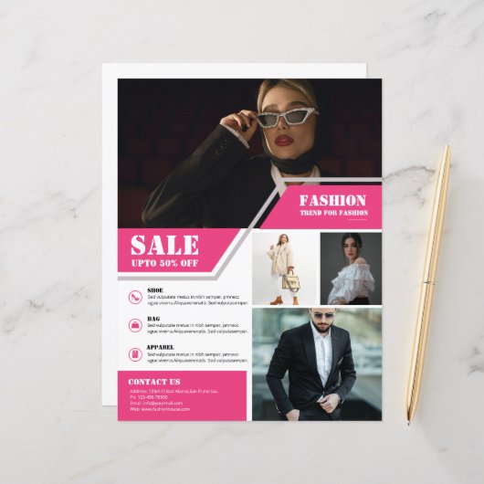 Vorlage für die Flyer-Werbeaktion (Vorderseite/Rückseite Beispiel)