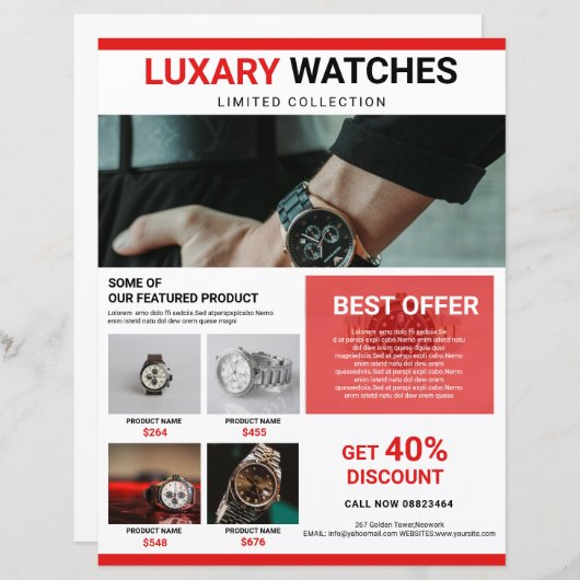 Vorlage für die Flyer-Werbeaktion (Vorne/Hinten)