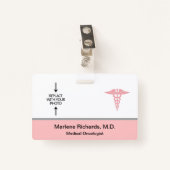 Vorlage für die Foto-ID des Onkologen Ausweis (Vorderseite mit Klammer)