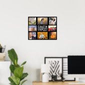 Vorlage für die Fotocollage-DIY-Familie | Name V2 Poster (Heimbüro)