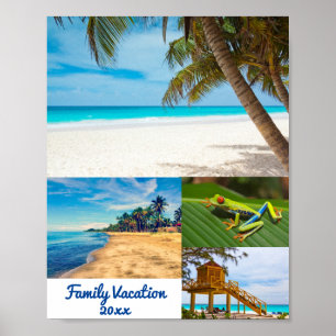 Vorlage für die FotoCollage für Familienurlaub Poster