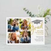 Vorlage für die FotoCollage von Gold Script-Abschl (Stehend vorne)