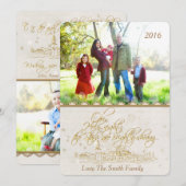 Vorlage für die Fotokarte von Elfenbein & Gold O H (Vorne/Hinten)