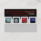 Vorlage für die Fotos der Portfoliokarten Visitenkarte (Rückseite)