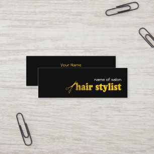Vorlage für die Friseur-/Salon-Visitenkarte - Gold Mini Visitenkarte