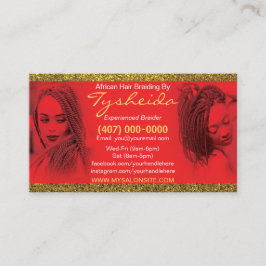 Vorlage für die Frisur-Braiding-Visitenkarte Terminkarte