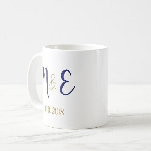 Vorlage für die Gastgeschenk Hochzeit der Kaffee-T Kaffeetasse (Vorderseite Links)