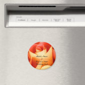 Vorlage für die Gastgeschenk Hochzeit Peach-Rose Magnet (In Situ (Geschirrspüler))