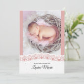 Vorlage für die Geburtsankündigung (Stehend Vorderseite)