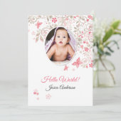 Vorlage für die Geburtsankündigung (Stehend Vorderseite)