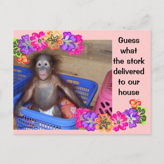 Vorlage für die Geburtsankündigung (Vorderseite)