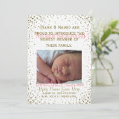 Vorlage für die Geburtsankündigung (Stehend Vorderseite)