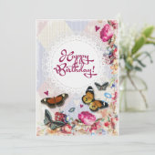 Vorlage für die Geburtstagskarte Blume Modern Birt (Stehend Vorderseite)
