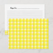 Vorlage für die gelbe Karierte Rezept-Karte Postkarte (Vorne/Hinten)