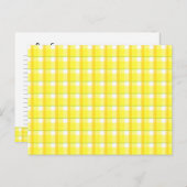 Vorlage für die gelbe Karierte Rezept-Karte Postkarte (Vorne/Hinten)