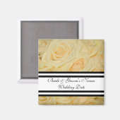 Vorlage für die Gelbe Rose-Gastgeschenk Hochzeit Magnet (Vorderseite/Rückseite)