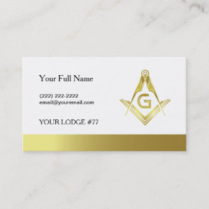 Vorlage für die Gold Masonic Business Card Freim Visitenkarte