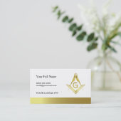 Vorlage für die Gold Masonic Business Card | Freim Visitenkarte (Stehend Vorderseite)