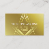 Vorlage für die Gold Masonic Business Card | Freim Visitenkarte (Rückseite)