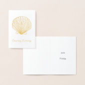 Vorlage für die Goldene Scallop-Seashell-Karte (Anzeige)