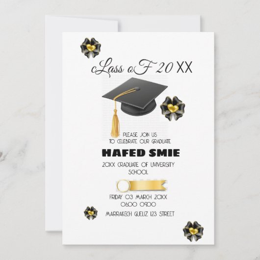 Vorlage für die Graduierungsgruppeneinladung (Vorderseite)