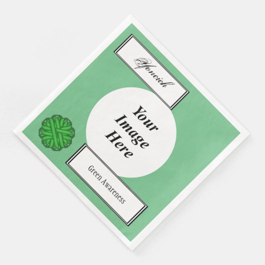 Vorlage für die grüne Blume von Multifunktionsleis Serviette (Ecke)