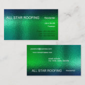 Vorlage für die grüne Hartglas-Visitenkarte Allgem Visitenkarte (Vorne/Hinten)