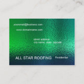 Vorlage für die grüne Hartglas-Visitenkarte Allgem Visitenkarte (Rückseite)