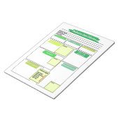 Vorlage für die grüne Krankenpflege Notizblock (angewinkelt)