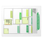 Vorlage für die grüne Krankenpflege Notizblock (Vorderseite)