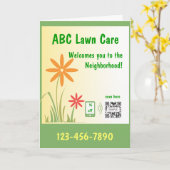 Vorlage für die Grußkarte - Pflege (Gelbe Blume)