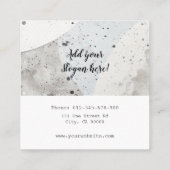 Vorlage für die handgefertigten, modernen Beton-Lo Quadratische Visitenkarte (Rückseite)