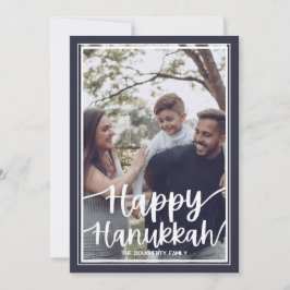 Vorlage für die Hanukkah Holiday Card - Dunkelblau