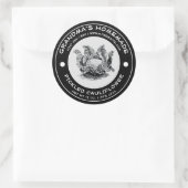 Vorlage für die hausgemachte Blütenblume Runder Aufkleber (Tasche)