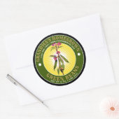 Vorlage für die hausgemachte grüne Bohnen-Konservi Runder Aufkleber (Umschlag)