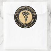 Vorlage für die hausgemachte Zuckerrübenmelasse Runder Aufkleber (Tasche)