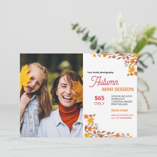 Vorlage für die Herbstfotografie-Mini-Sitzung (Stehend Vorderseite)