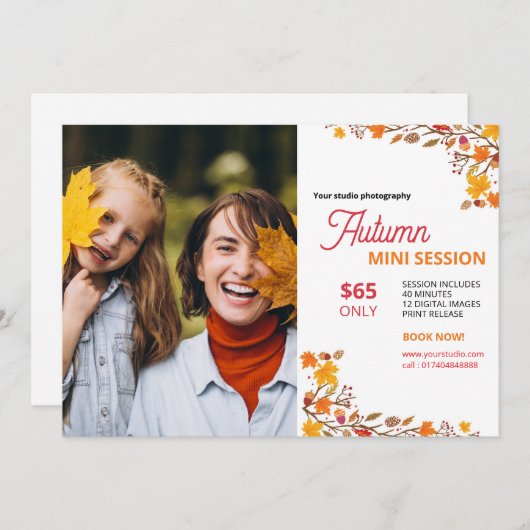 Vorlage für die Herbstfotografie-Mini-Sitzung (Vorne/Hinten)