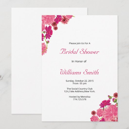 Vorlage für die Hochzeit (Vorne/Hinten)