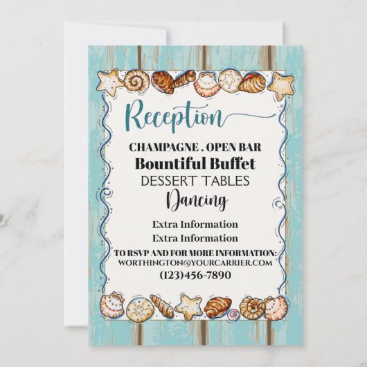 Vorlage für die Hochzeit am Strand, Version 2 (Rückseite)