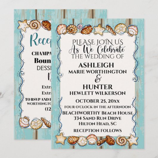 Vorlage für die Hochzeit am Strand, Version 2 (Vorne/Hinten)