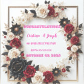 Vorlage für die Hochzeit Aufkleber (Vorderseite)