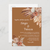 Vorlage für die Hochzeit im Herbst Postkarte (Vorne/Hinten)